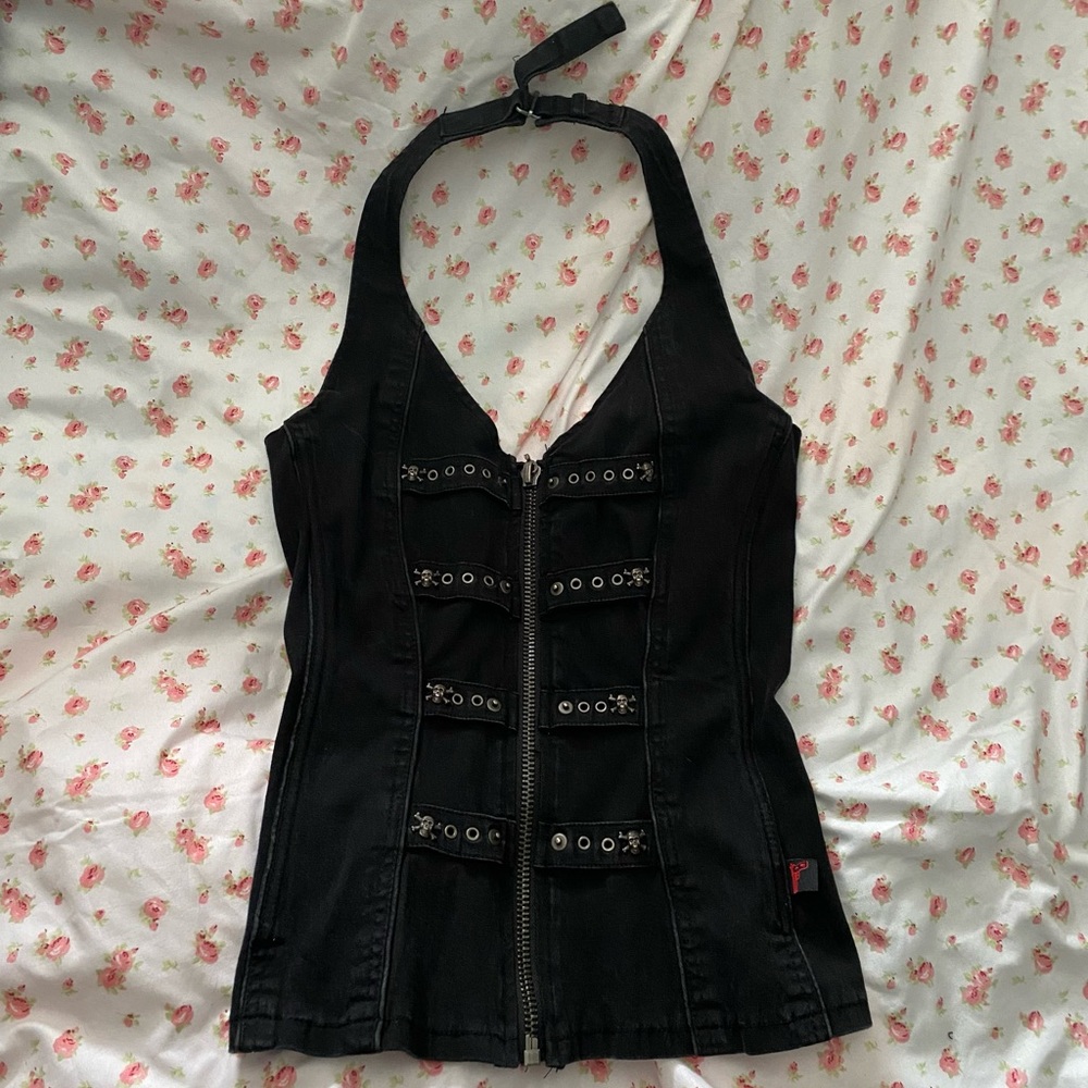 tripp nyc skull halter top